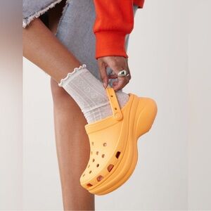 Crocs Bae Platform Shoes Orange